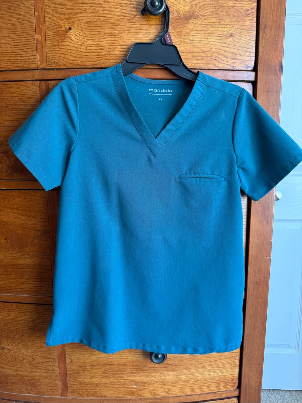 Mandala Women's Scrub Top Caribbean Blue XS